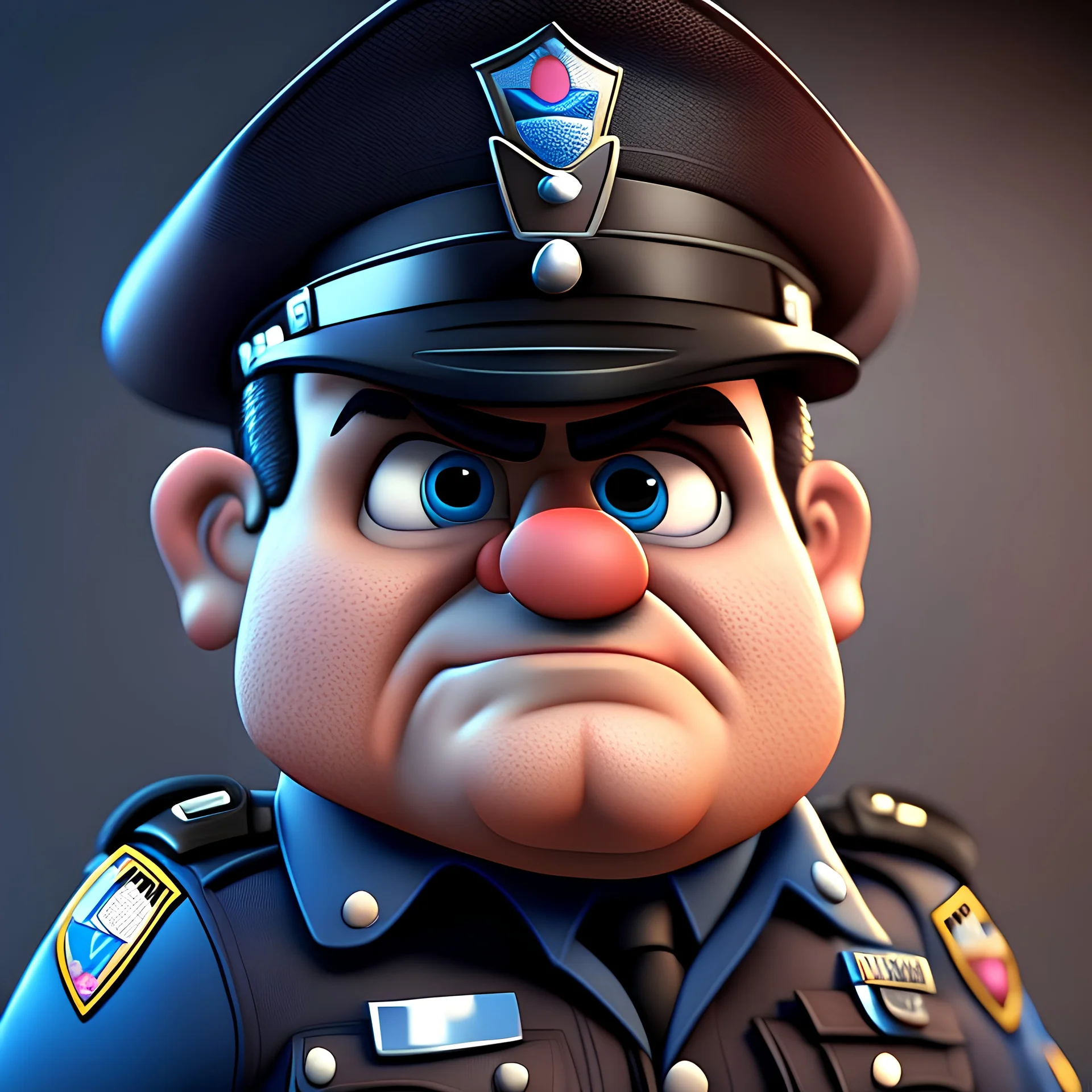 Cartoon of a 4k cop