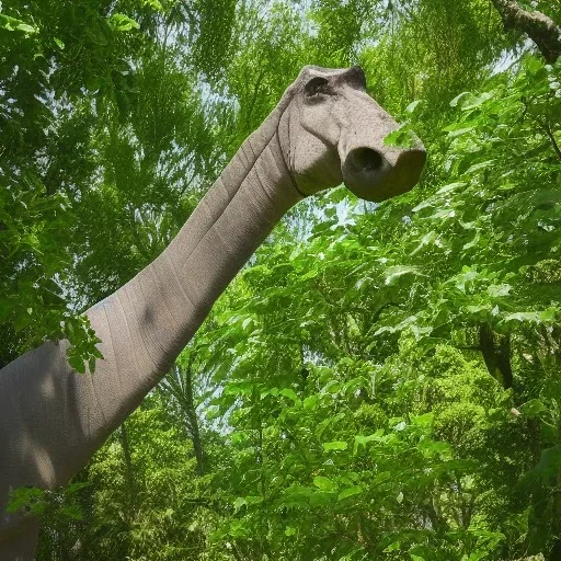 brachiosaurus eating leaves