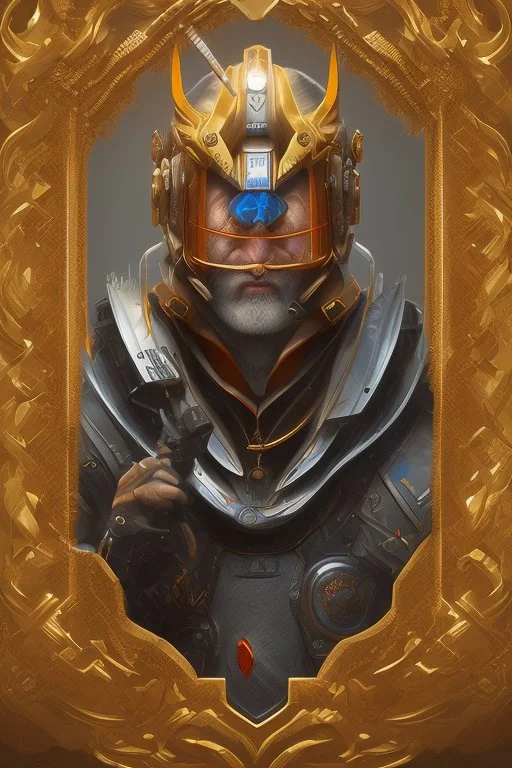 male proud gamer logo portrait attractive fantasy