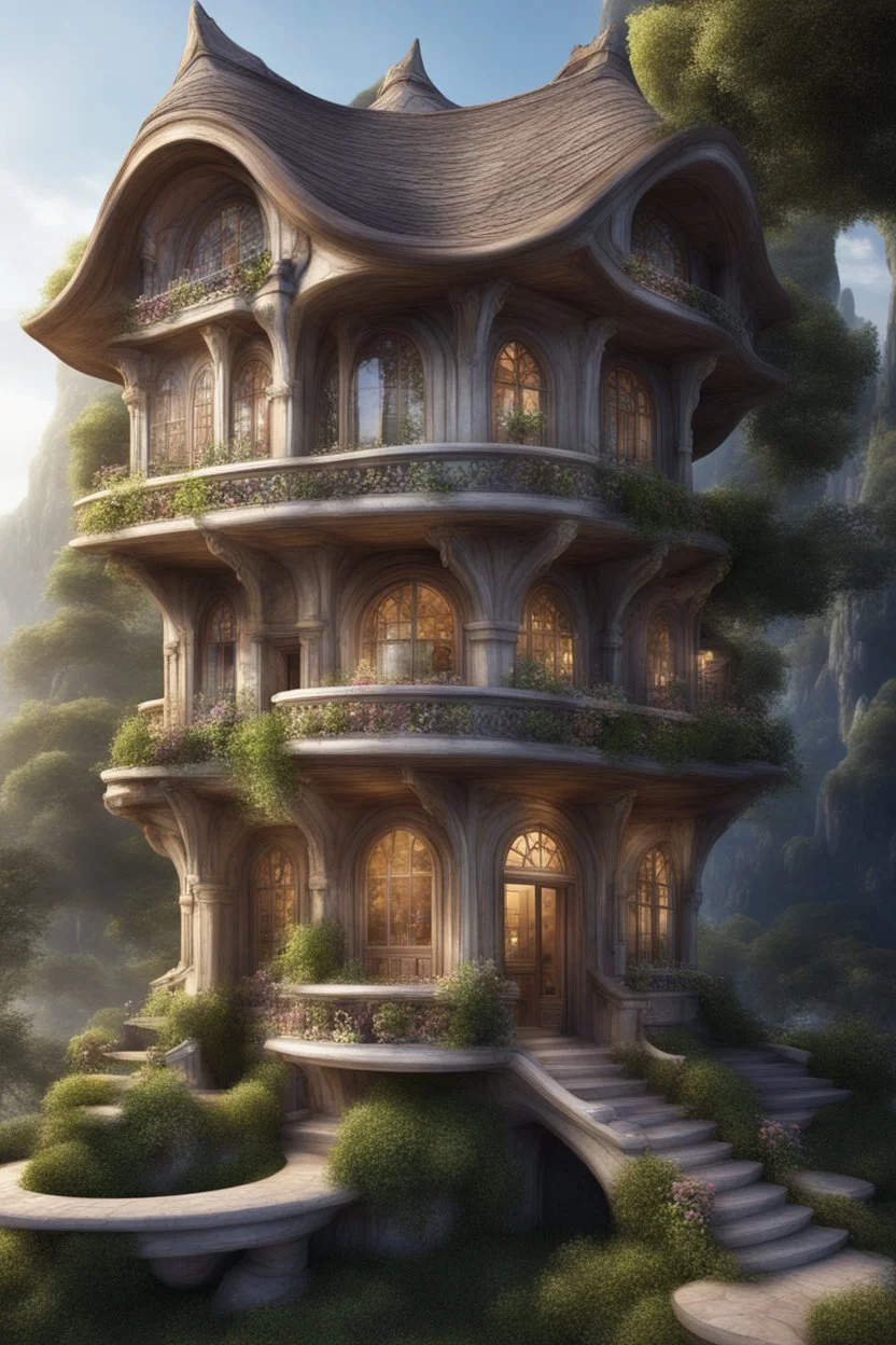 fantasy house with balcony