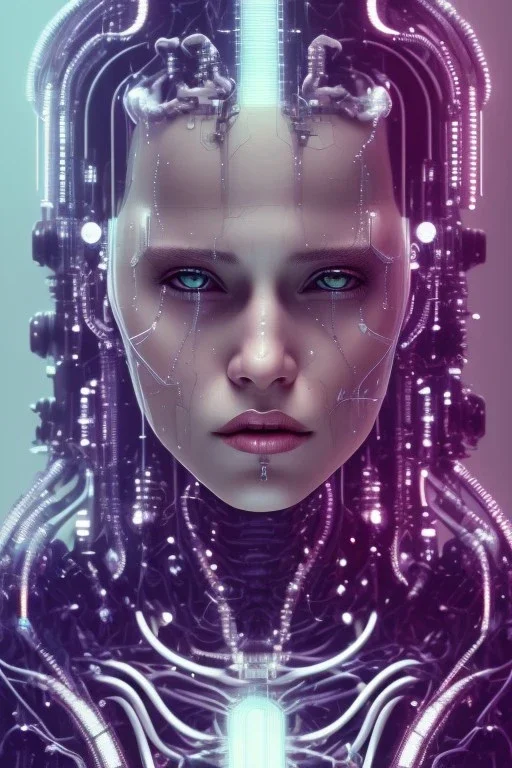 cyberpunk, head, women, portrai, open mouth, perfect skin, tron, cyborg , perfekt, real, dream, hr giger