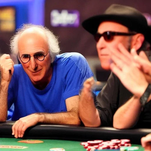 Larry David at the world series of poker