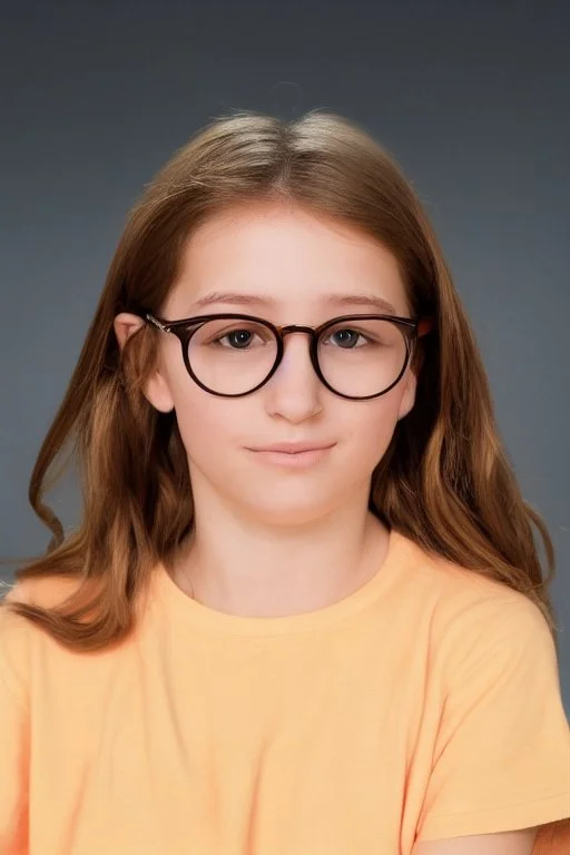 GIRL WITH VERY POOFY PERMED HAIR, PHOTOREALISTIC