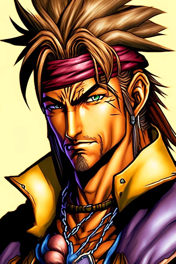 Comic portrait of Payne, from Finale Fantasy X videogame