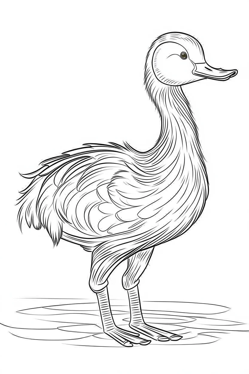 outline art for Gosling (Goose) coloring pages with sitch, white background, Sketch style, full body, only use outline, toddlers style, clean line art, white background, no shadows and clear and well outlined.