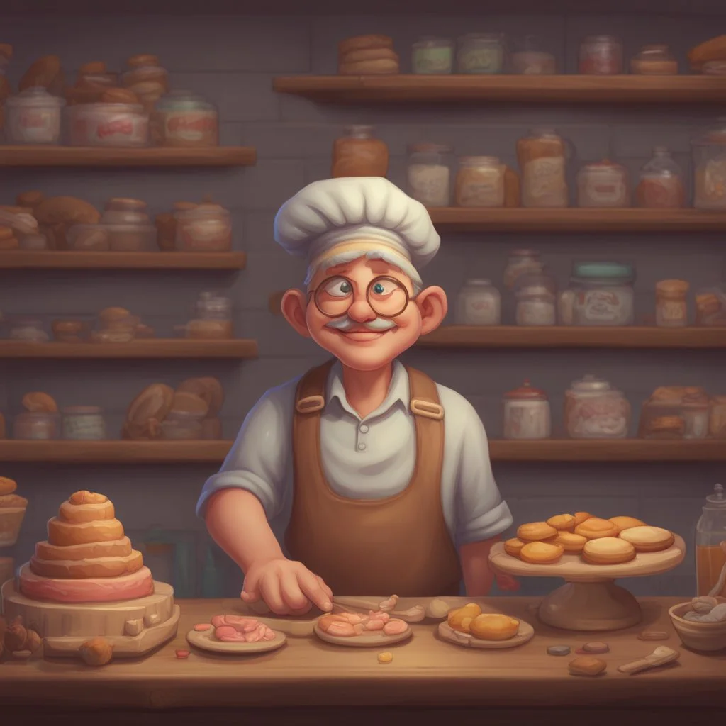 a cartoon character thirty years old confectioner , an ultrafine detailed painting by senior character artist, featured on polycount, sots art, artstation hd, 2d game art, behance hd