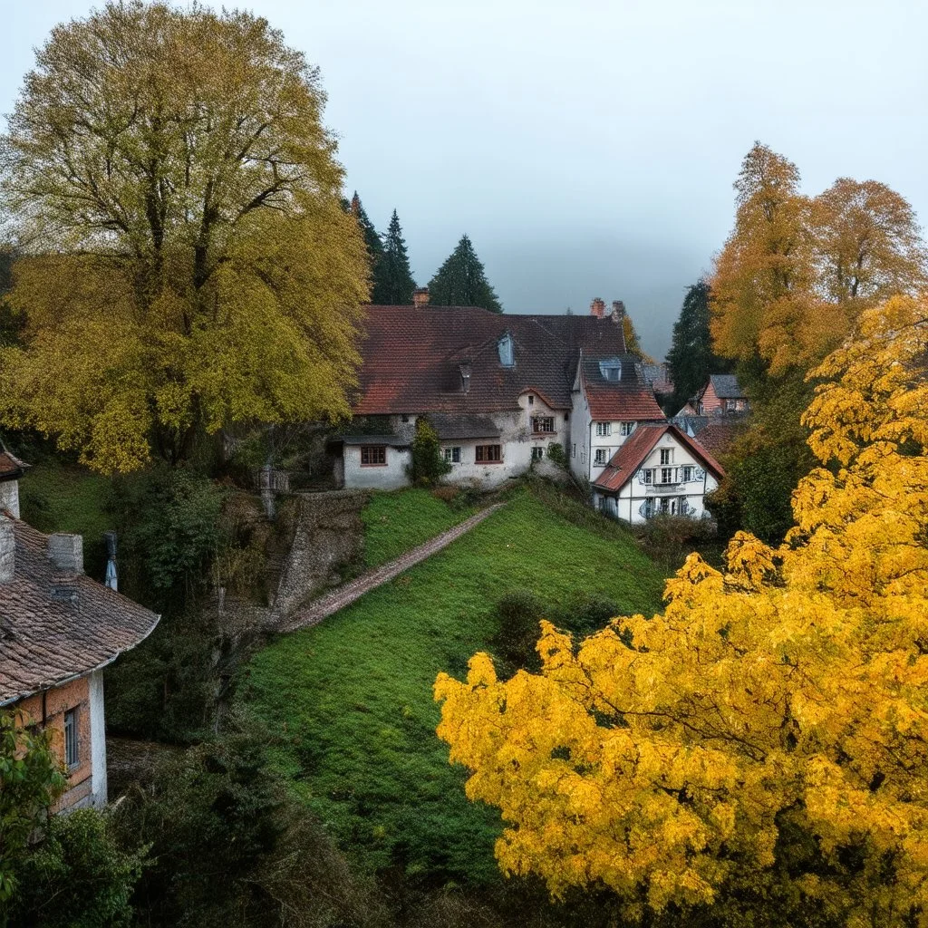 An odd village with absurd shapes, hasselblad h6d400c --ar 85:128 --v 6.0