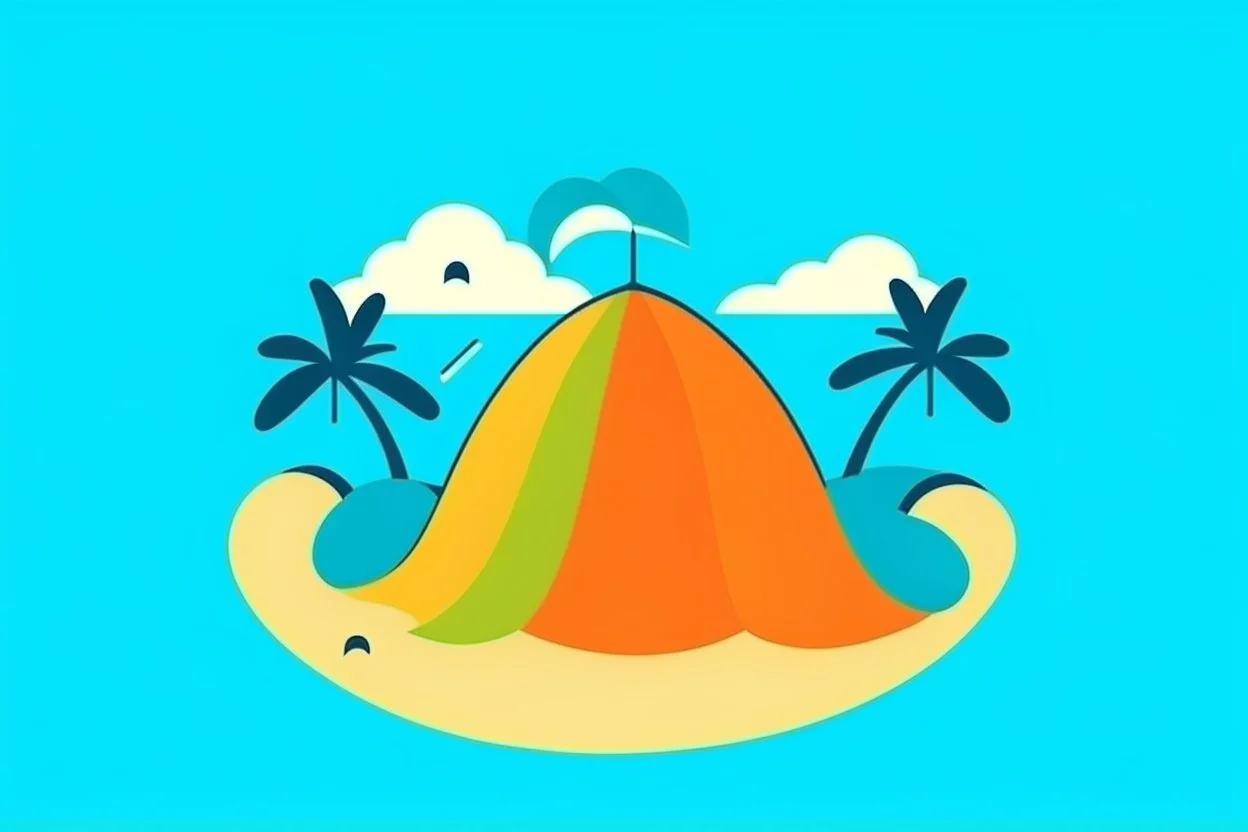 cool fun beach designs simple 3 colour