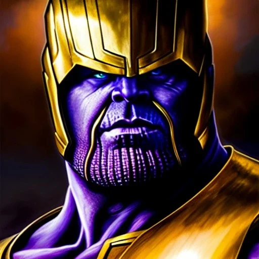 Ultra detailed fullbody Portrait in oil on canvas of thanos and the infinity gauntlet villain with Armor and helmet ,extremely detailed digital painting, extremely detailed face,crystal clear Big Glowing eyes, mystical colors ,perfectly centered image, perfect composition, rim light, beautiful lighting, 8k, stunning scene, raytracing, anatomically correct, in the style of robert e howard and Ken Kelley and Ohrai Noriyoshi and Simon Bisley and tomzj1