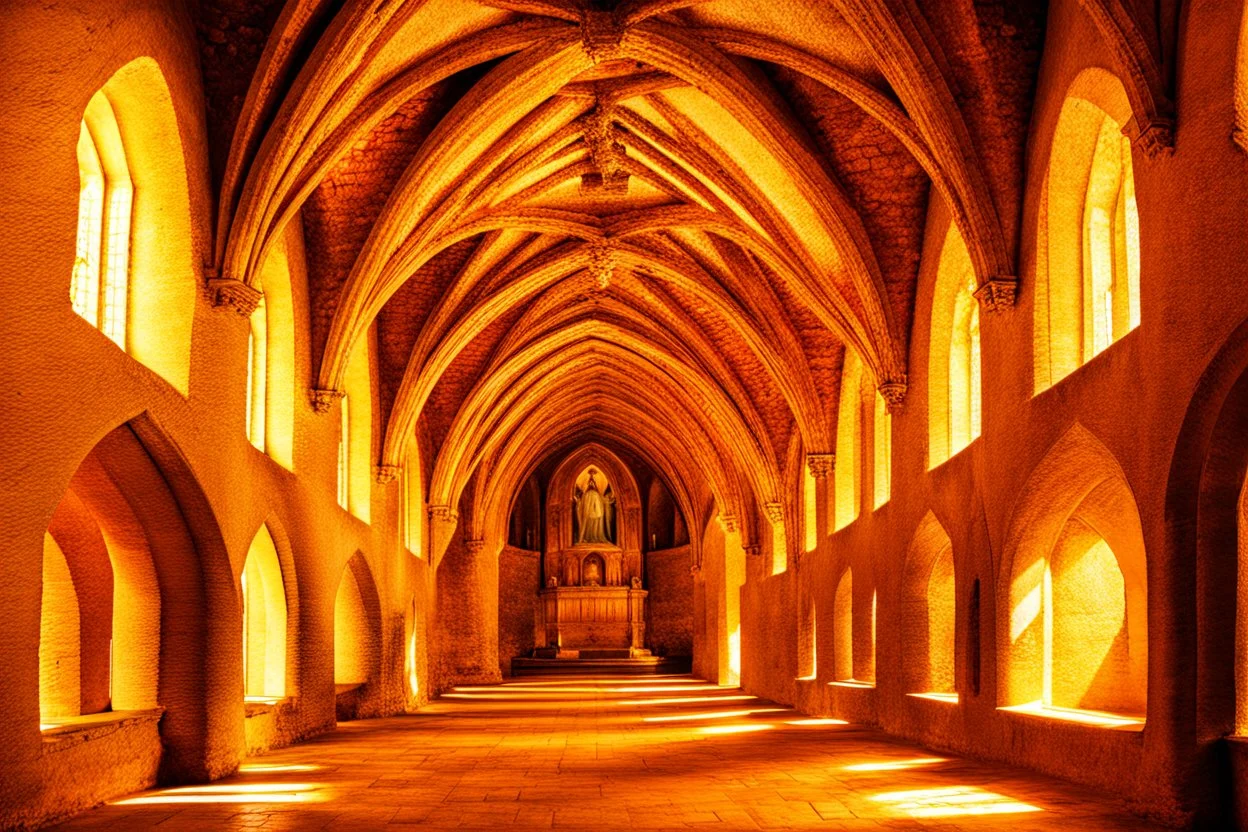 interior of medieval monastery