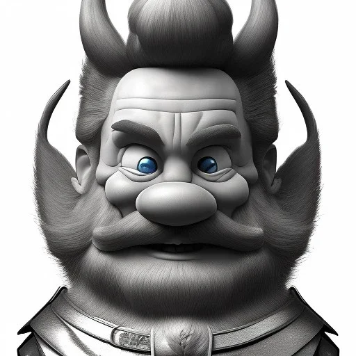 A portrait of Asterix the galian, 3d, small man