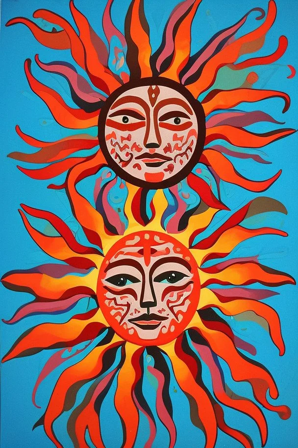 Sun folk art