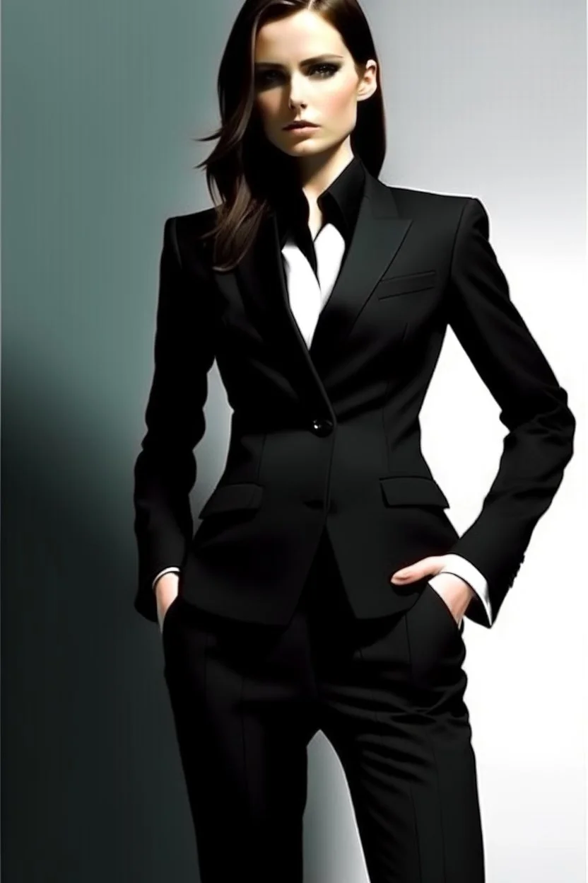 hot woman in black suit i said hot make her hotter hotter