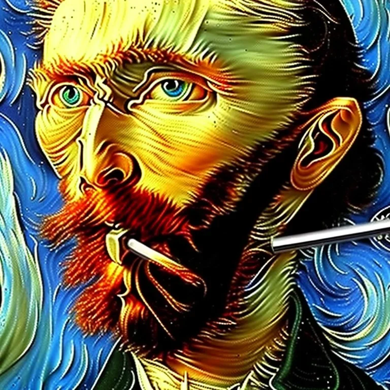 VAN GOGH CUTTING HIS OWN EAR