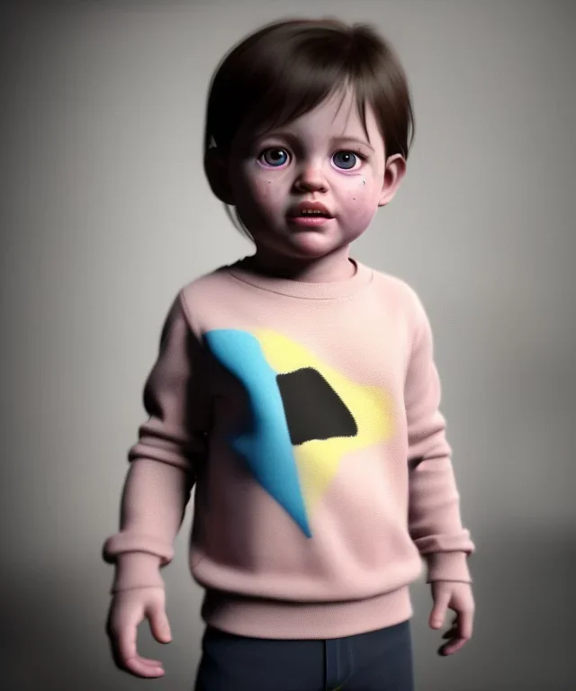 picasso toddler, full body, dramatic lighting, hyper realistic