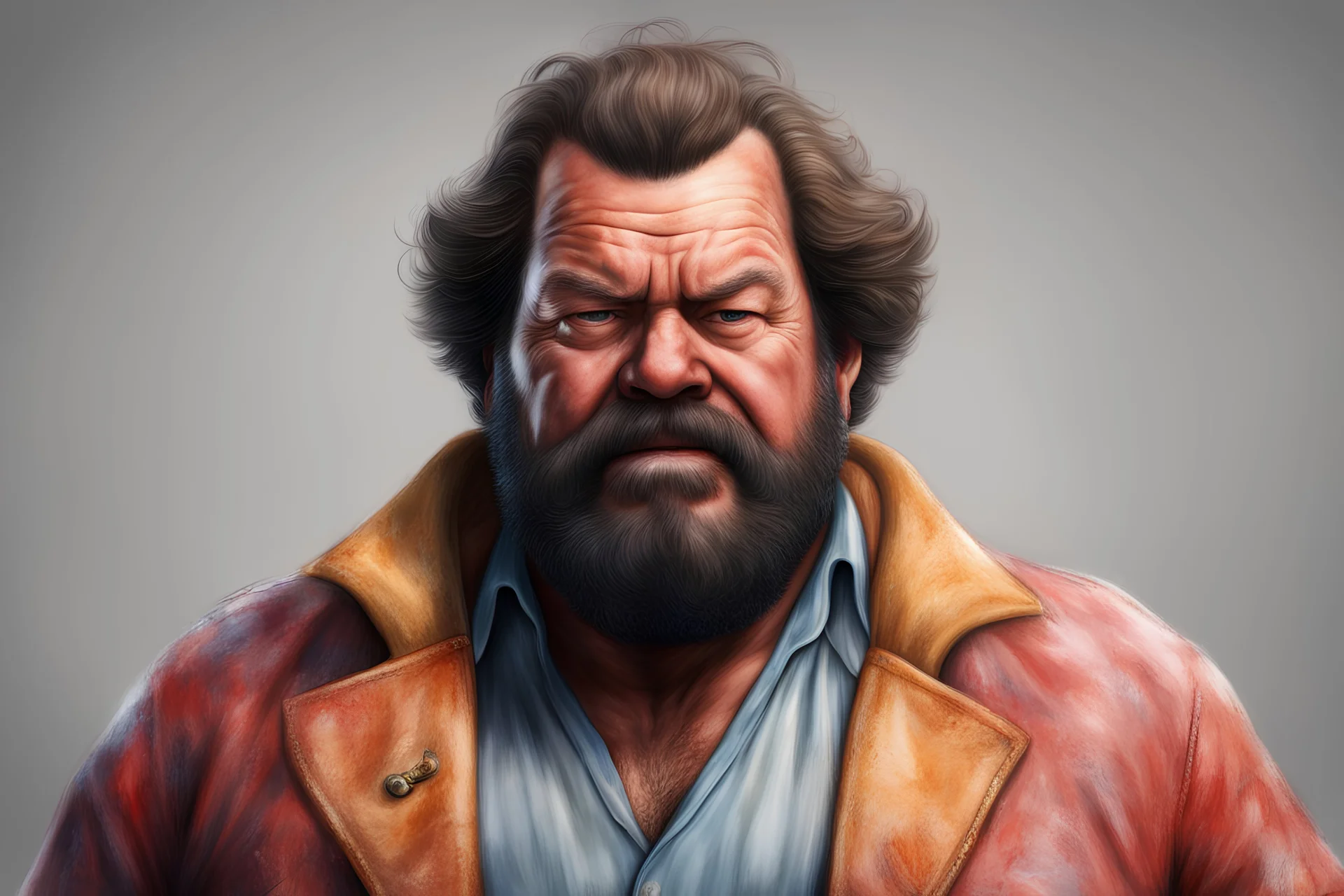 Bud Spencer als One Piece Charakter fotorealistisch