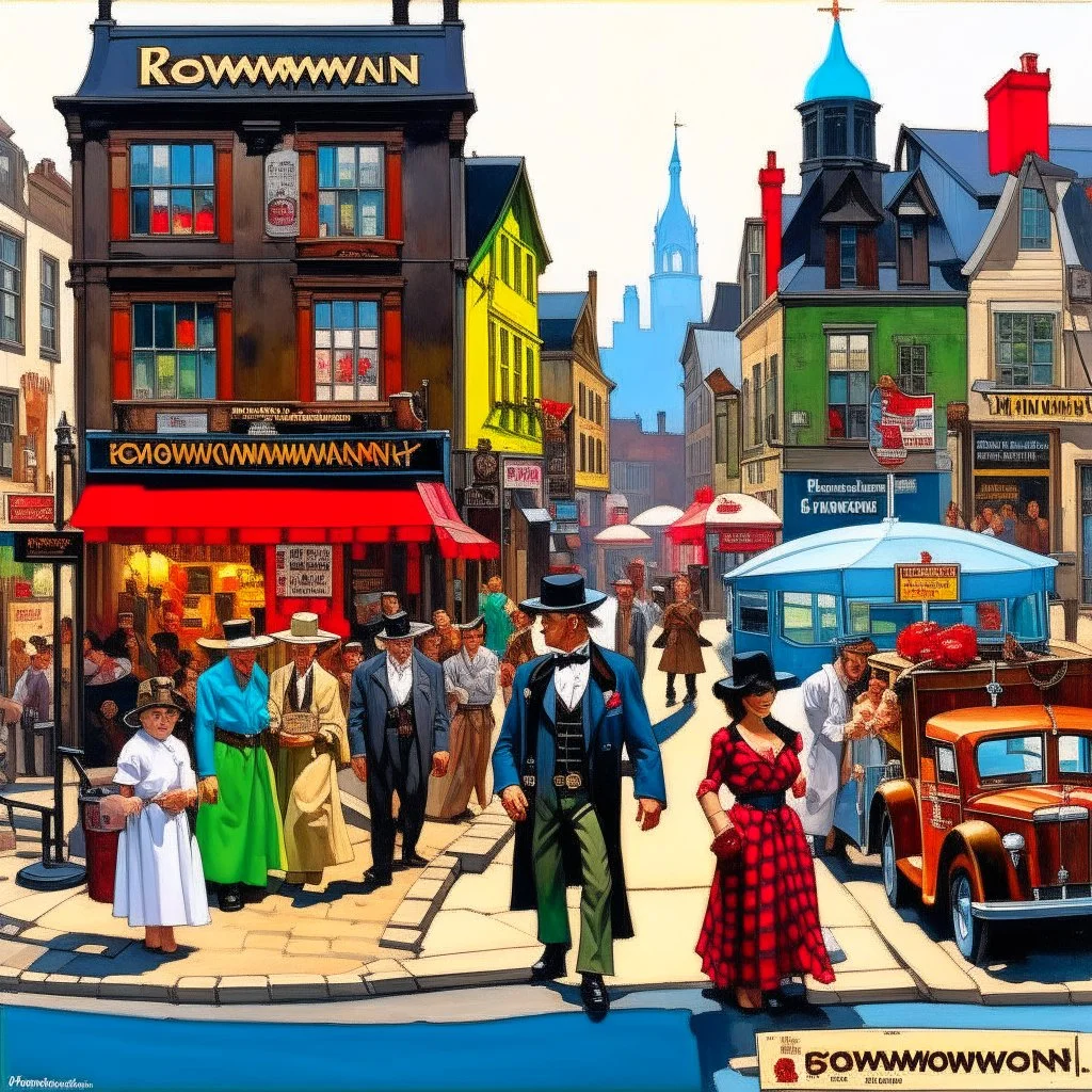 Old town Norman Rockwell