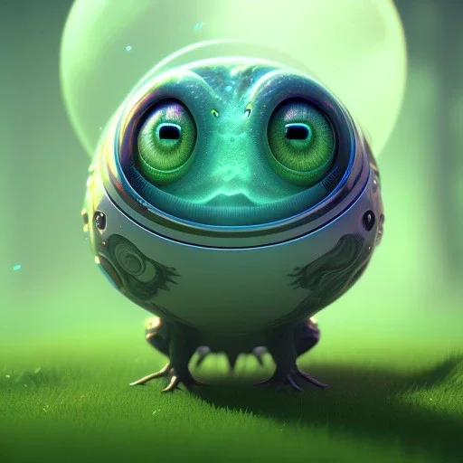 Cute fluid ink creature, big round eyes, unreal engine 5, 8k resolution, photorealistic, ultra detailed