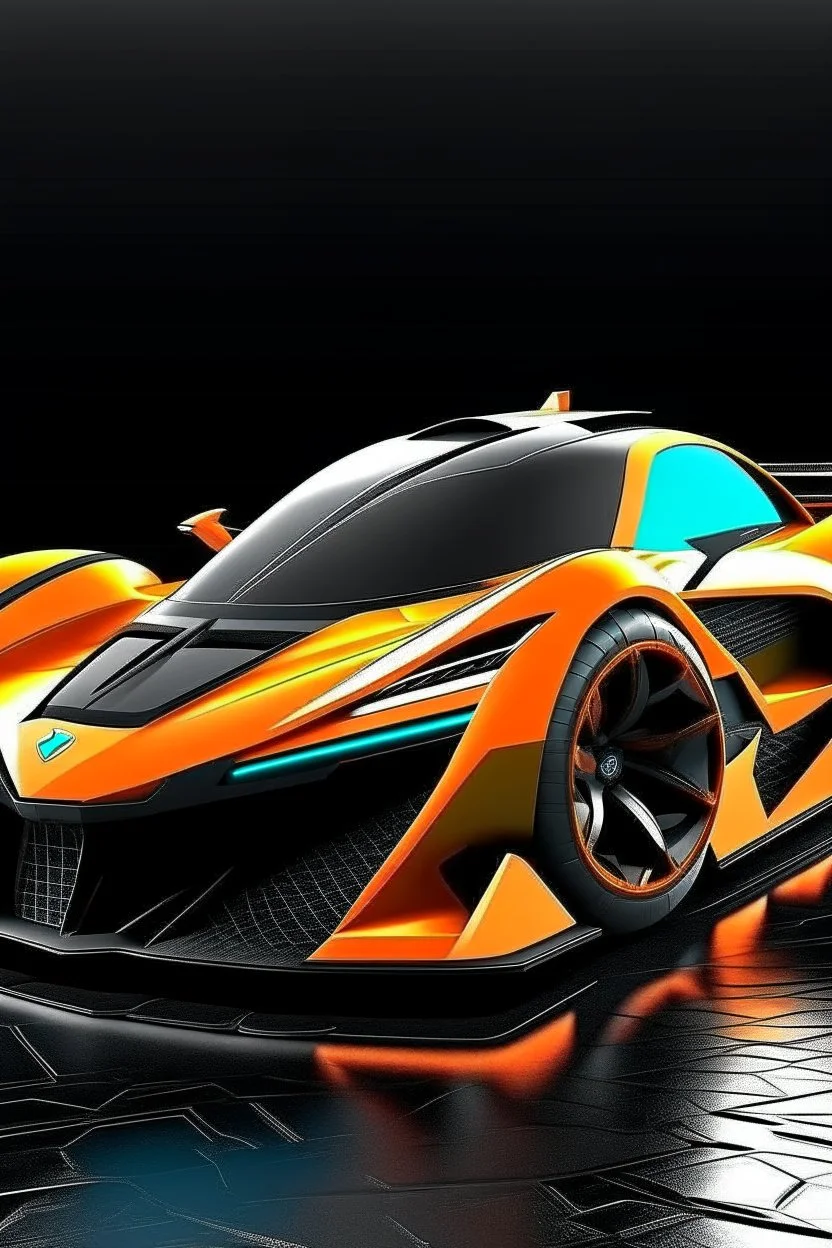 A combination of ultra-advanced car and crazy Max fighter, super sporty, with color and nano technology