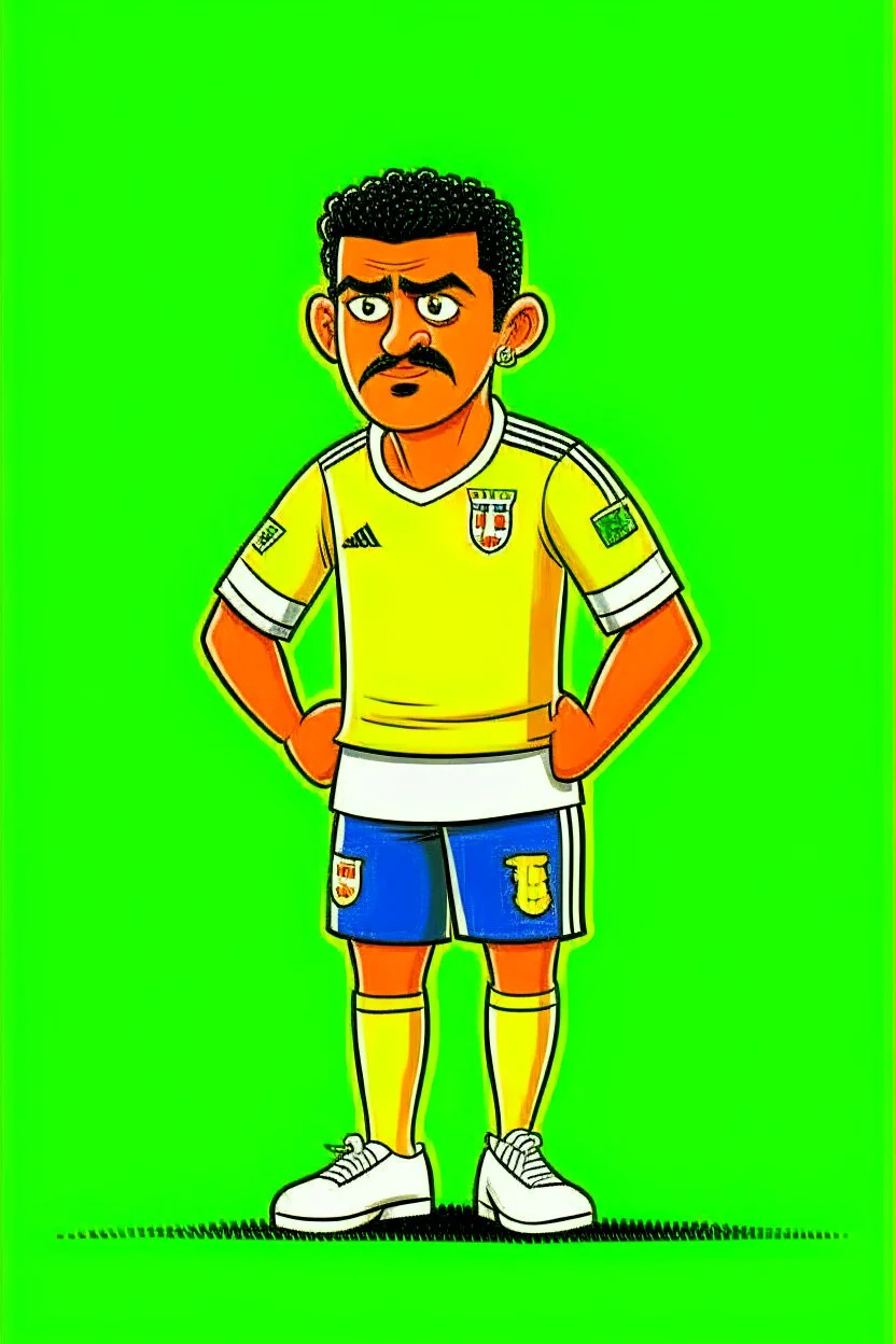 Luis Diaz Colombian soccer player cartoon 2d