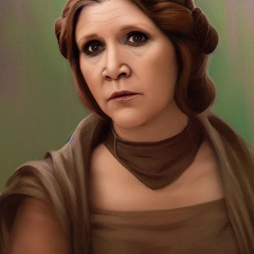[[extrem stunning photorealistic Carrie Fisher as Princess Leia]] :: [[photorealistic brown eyes, short hair, head and shoulders portrait, 8k resolution photorealistic portrait by Greg Rutkowski, Artgerm, WLOP, Alphonse Mucha, dynamic lighting, hyperdetailed, intricately detailed, triadic colors]]