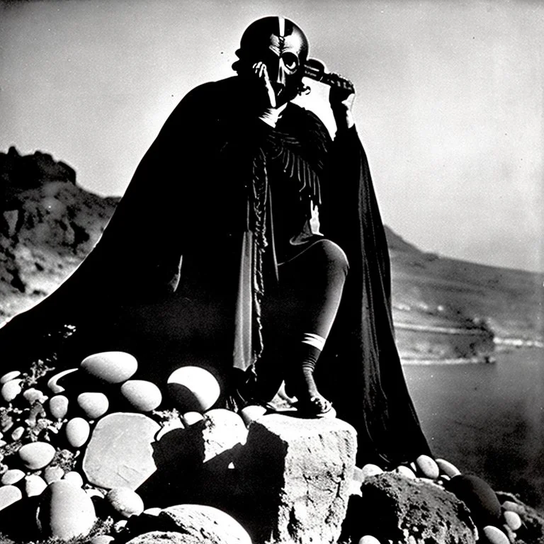 photo, 1920 horror movieshot, sitting, eaging, rocks, very odd objects in background, Ades, stunning photo, persone con sorriso falso e occhi, Charon, tenebroso, macabro, marcio, interno museo, fiotti di liquido nero che zampillano, hypermaximalist, strangeness, sundial light, odd, intricate, Lawrence Alma-Tadema style, albero, hypnotic, very accentuated details of the dress and skin, eerily mysterious, artistic photo, shot on Hasselblad, sadness, follia, smoke, daguerrotype