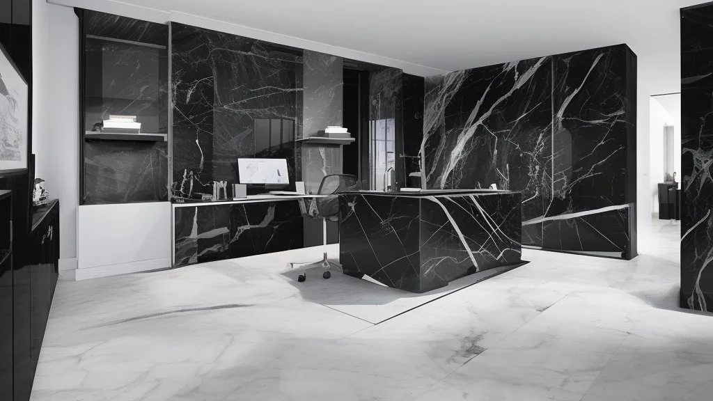 black marble news room by Michelandgelo