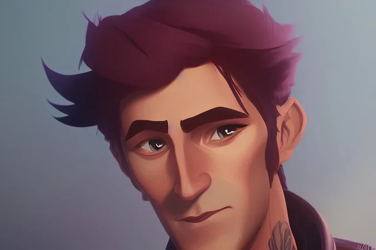 Portrait of Flynn Rider by Jake Bartok