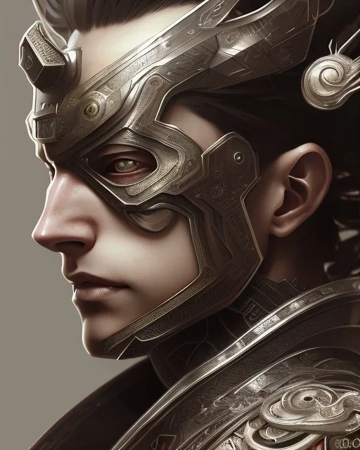 Detailed anime boy, dark brown hair, black and red dragon scale armour, intricate details, full body portrait, keep head in frame, slight smile, black Japanese motif, concept art, highly detailed, digital painting, concept art, sharp focus, illustration, art by Yoji Shinkawa, WLOP and greg rutkowski and alphonse mucha and artgerm and yanjun Chen and Junji ito and Makoto Shinkai, HDR, octane render