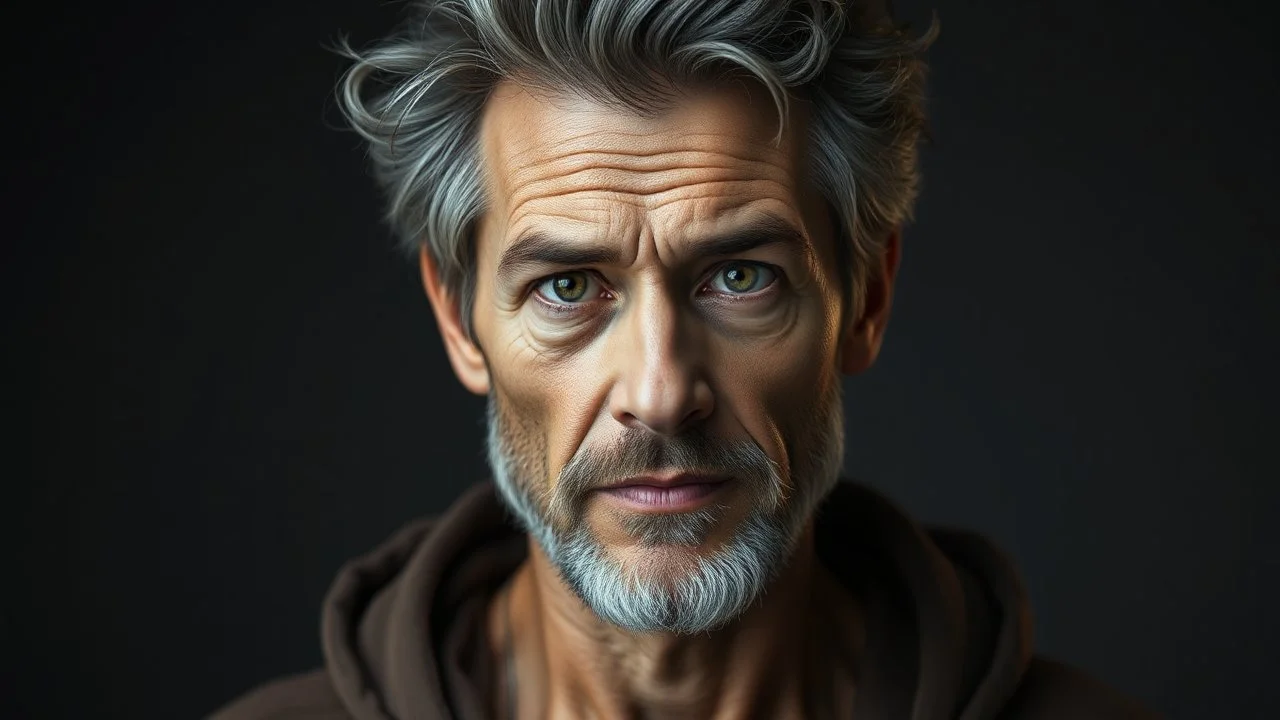 human with very human face and body, like the face of a famous person