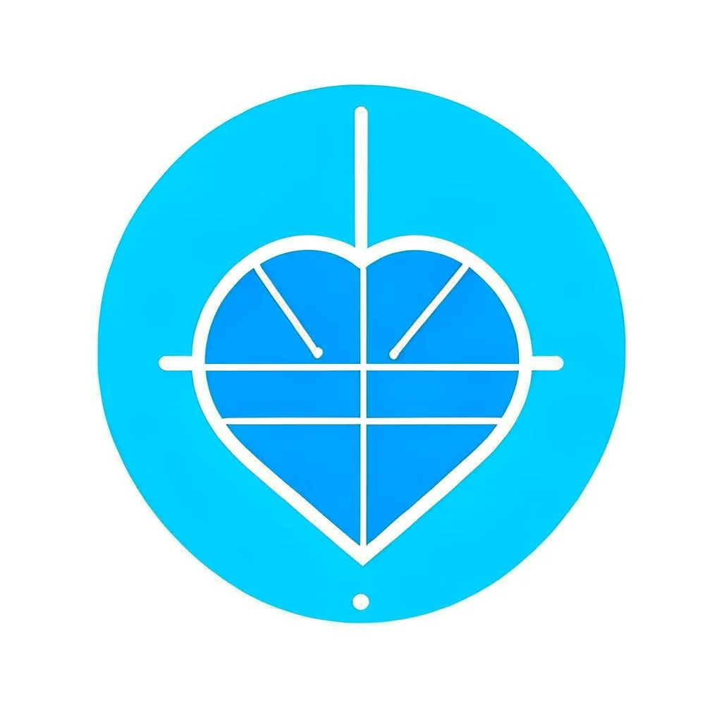 svg logo chart tool heart blue