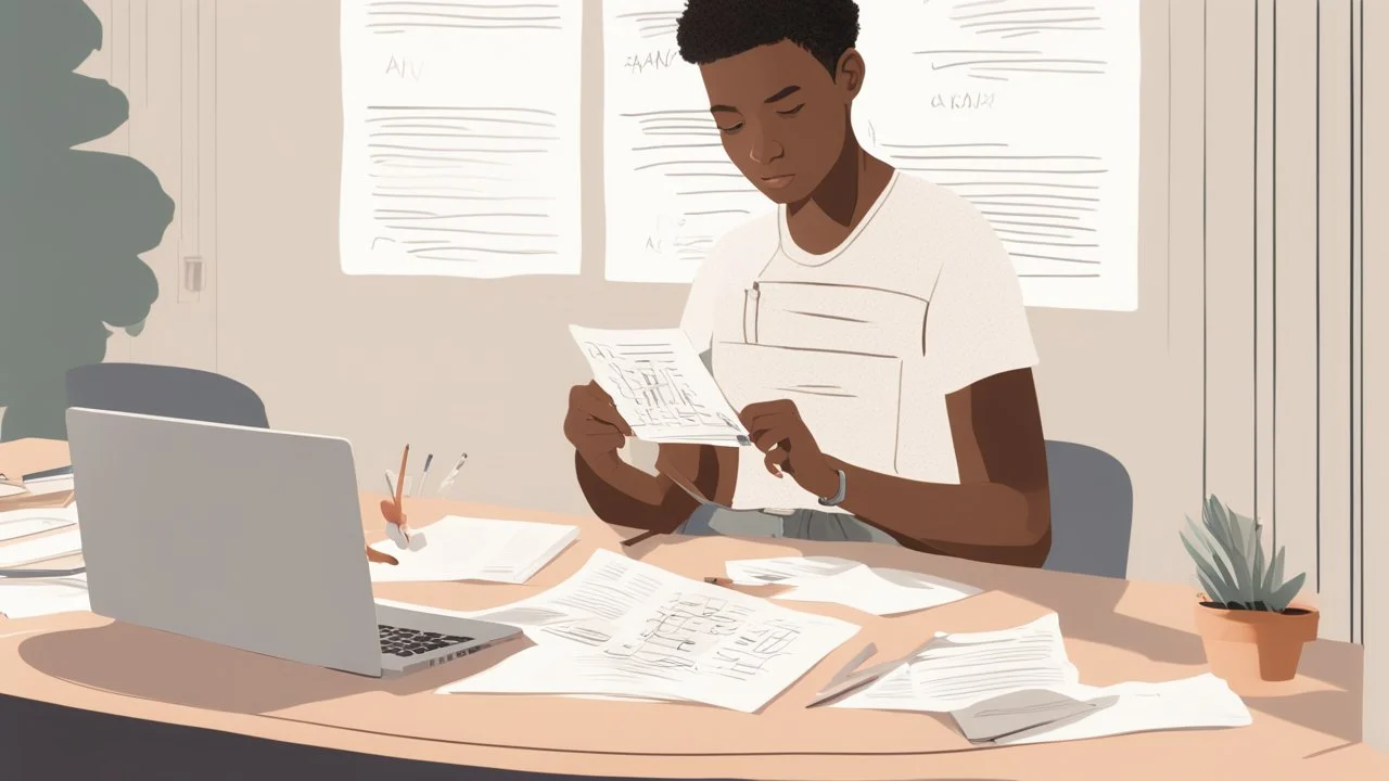 The image for the article depicts a young person sitting in front of a laptop in a well-lit room filled with natural light. The individual appears entirely focused on the process of online learning, holding a pen in their hand and jotting down important notes. On the screen in front of them, an educational interface can be seen, featuring a variety of learning materials, including e-books and educational videos. The image conveys the concept of self-directed learning and personal development thr