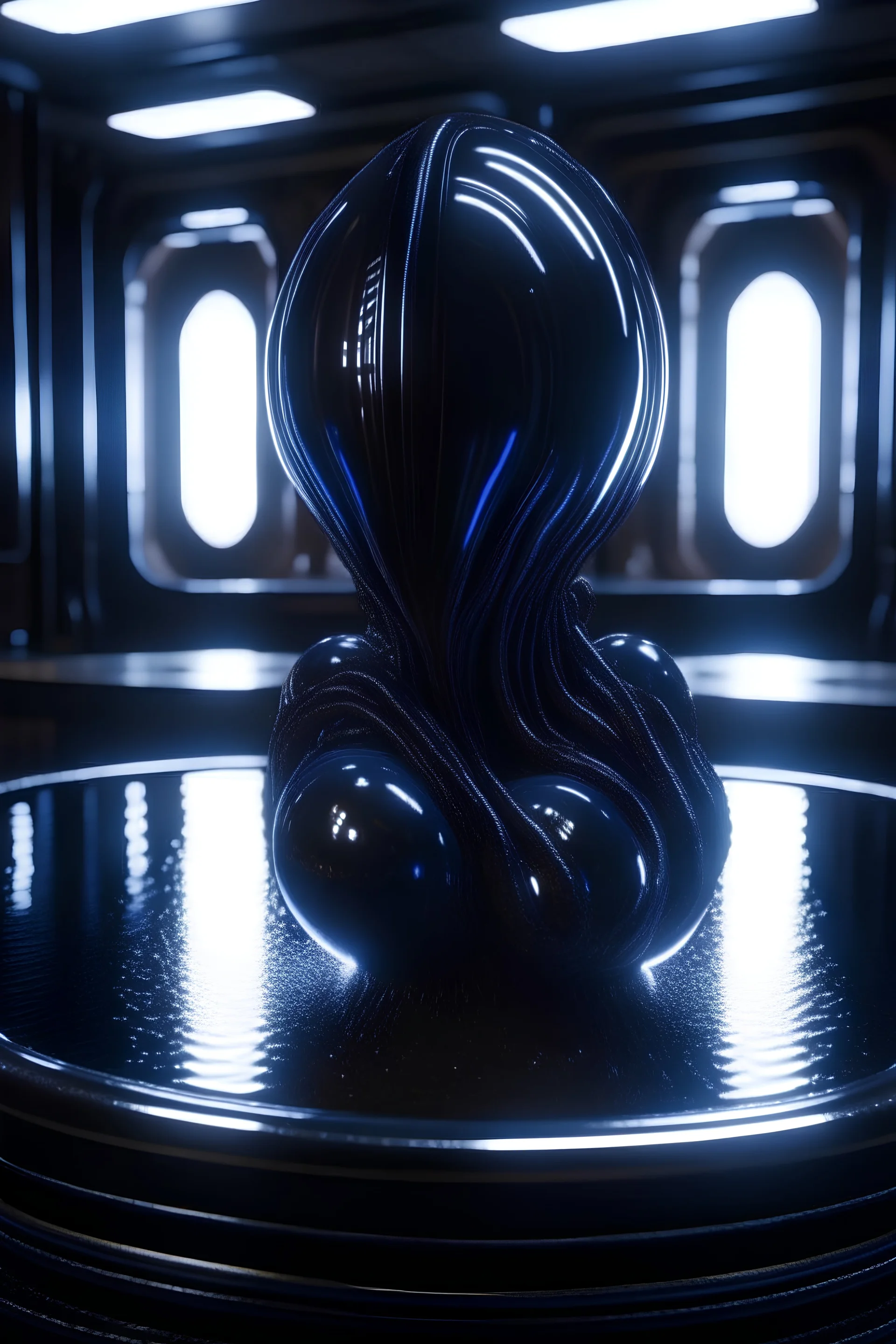 liquid alien , unreal engine 5, concept art, art station, god lights, ray tracing, RTX, lumen lighting, ultra detail, volumetric lighting, 3d