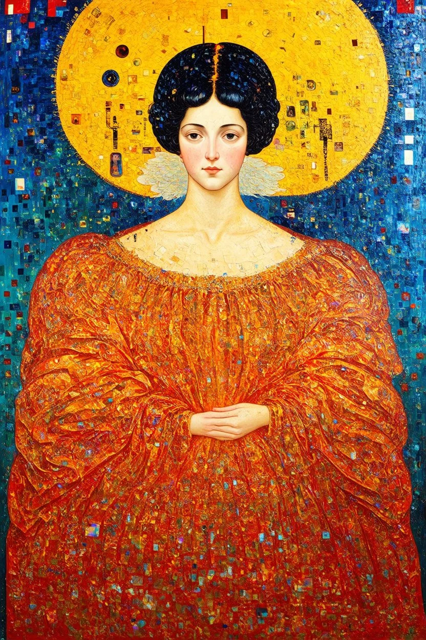 the relationship between creative passion and carnal passion; Klimt; Kandinsky; Golden Hour; Iridescent; Controversial; Supremely Detailed; Marvelous; Whimsical