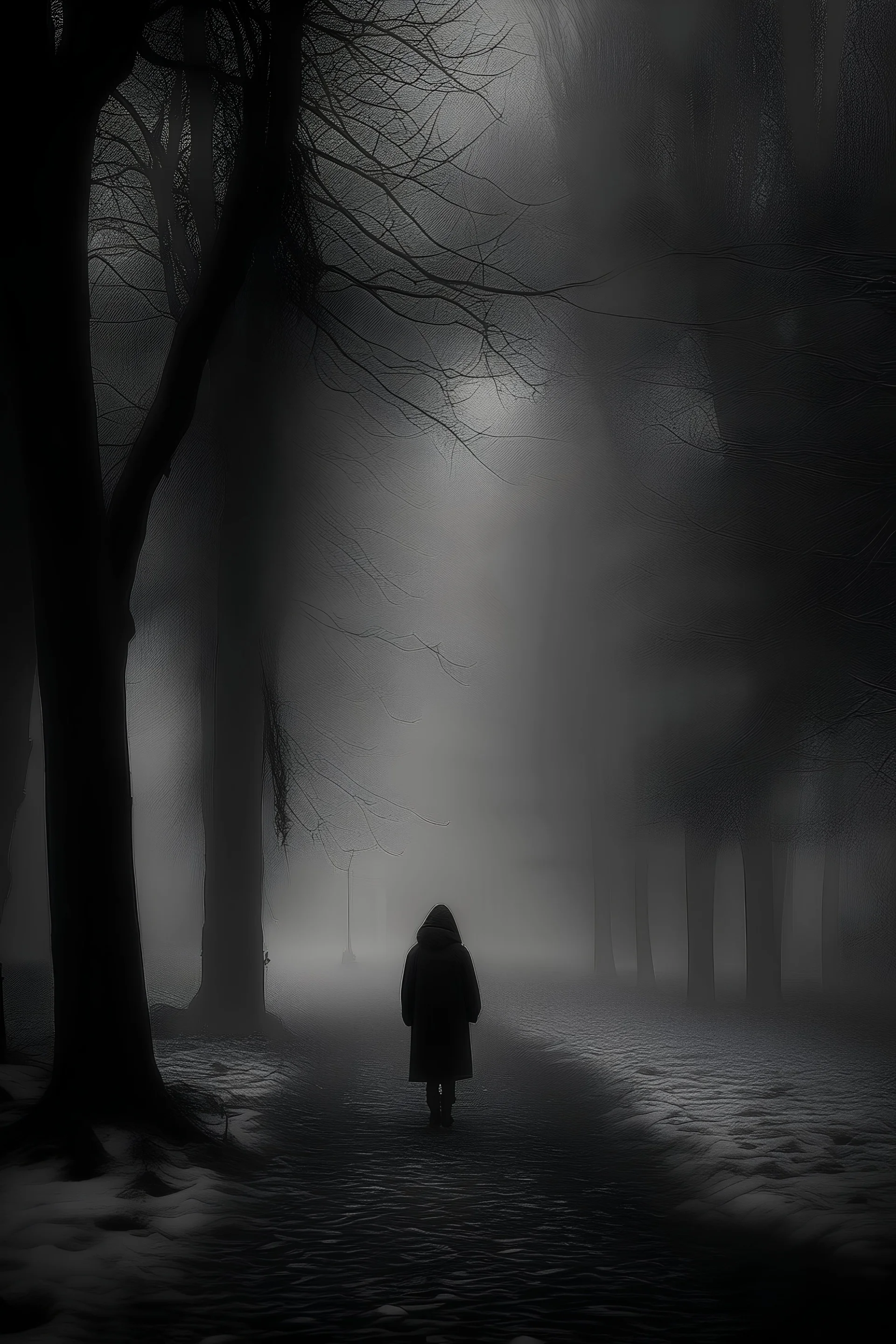 Y la soledad me va creciendo Con la niebla de este invierno Que no puedo resistir La noche sin ti