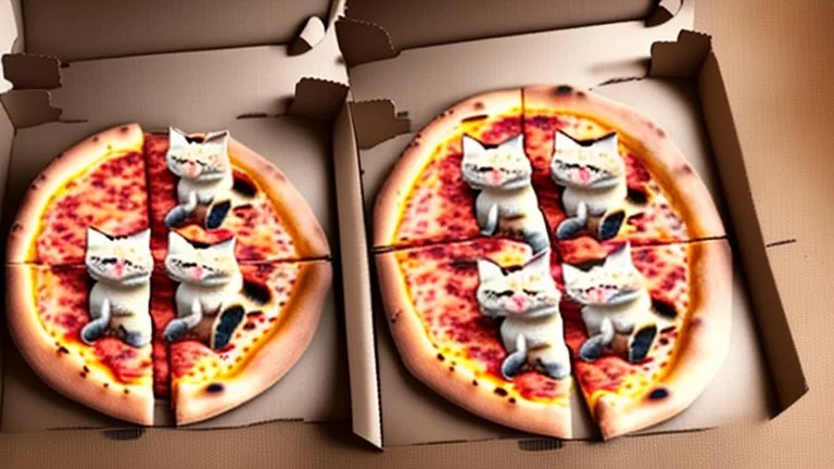 baking kittens using pizza boxes as fuel