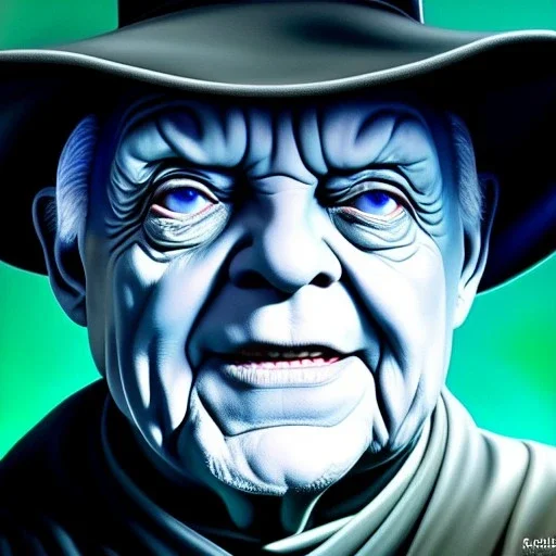 Ultra detailed fullbody Portrait in oil on canvas of Darth Sidious merges Yoda ,intense stare,extremely detailed digital painting, extremely detailed face,crystal clear Big eyes, mystical colors ,perfectly centered image, perfect composition, rim light, beautiful lighting,masterpiece,8k, stunning scene, raytracing, anatomically correct, in the style of robert e howard and Ken Kelley and Ohrai Noriyoshi and Simon Bisley and tomzj1