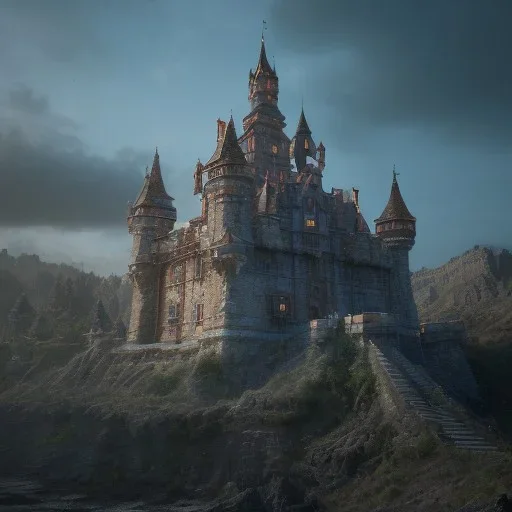 Castle, cinematic lighting, intricate details, ultra realistic style, 8k resolution