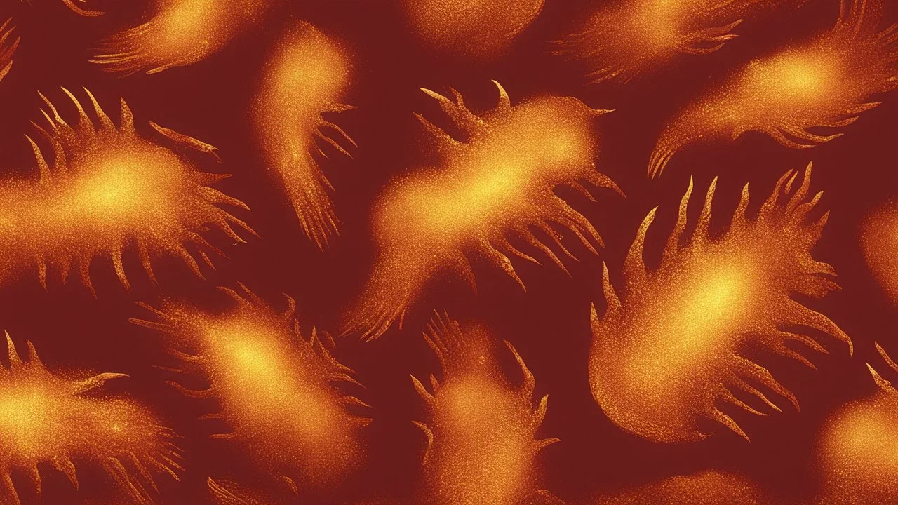 Hyper Realistic Glowing-Golden-Claw-Marks With-Embers-Particles-whirling on Rustic-Maroon background Texture