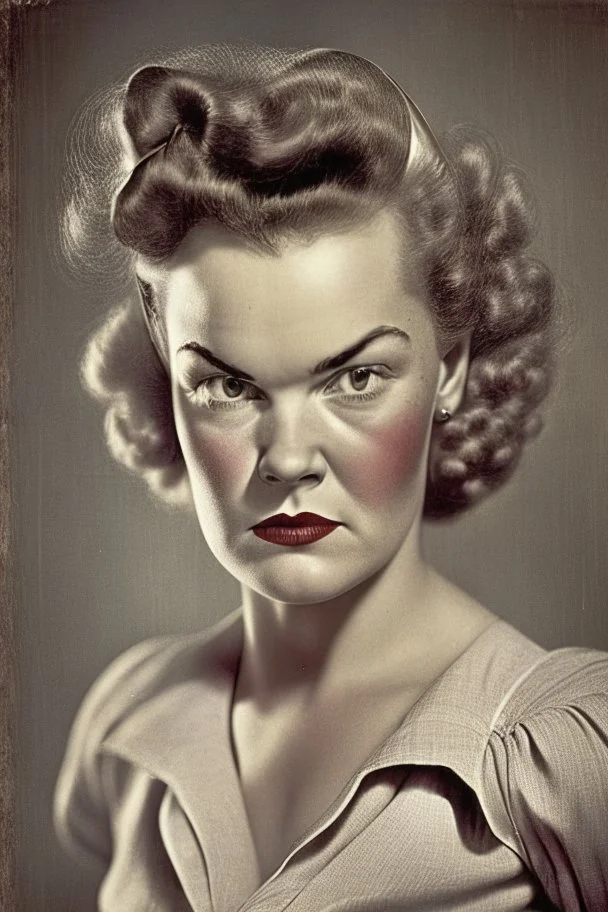 Strong women portrait from the 50s