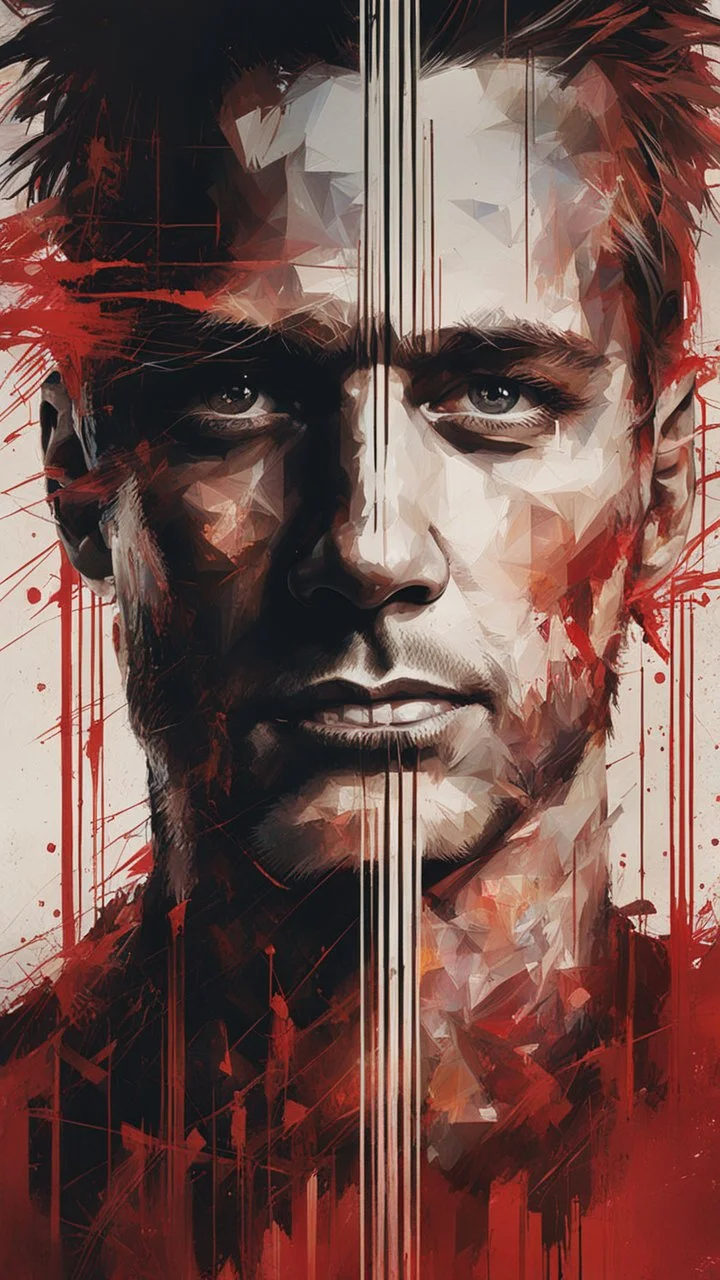 A ultra realistic poster of Bart Simpson face mixed with Armin Van Buuren face in the red matrix , by Daniel Castan :: Carne Griffiths :: Andreas Lie :: Russ Mills :: Leonid Afremov, dark background, high detail, DJ pose