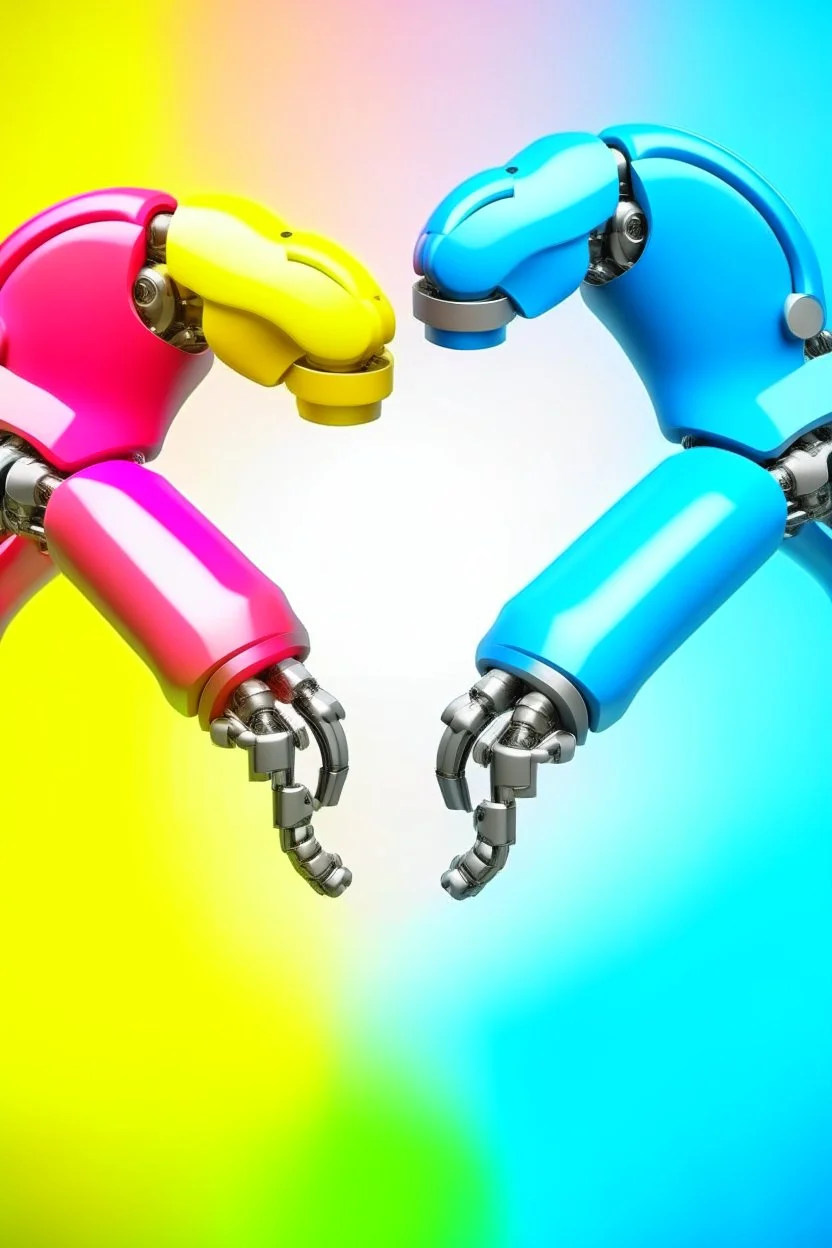 Draw the flexible link robotic arms with a flexible joint as the research object. More colorful industrialization. More colorful background.Better looking background