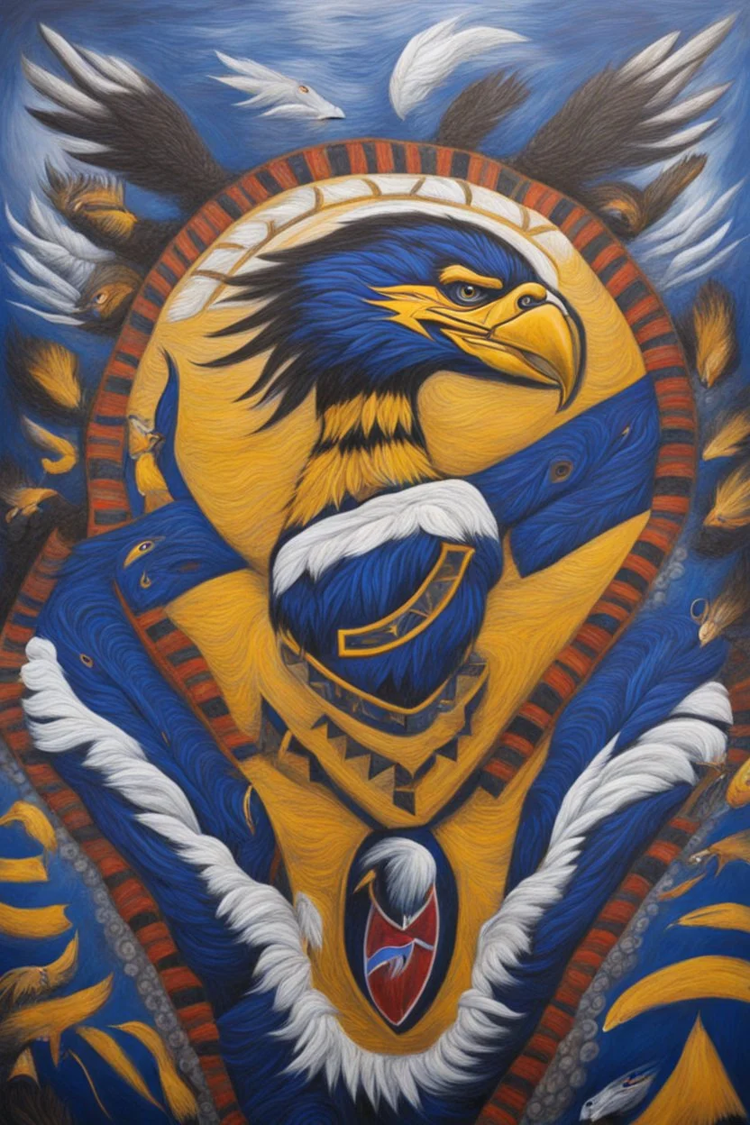 west coast eagles indigenous painting guernsey