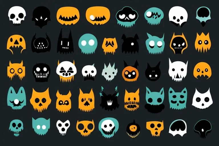 make a logo that is spooky and cute and define its features more