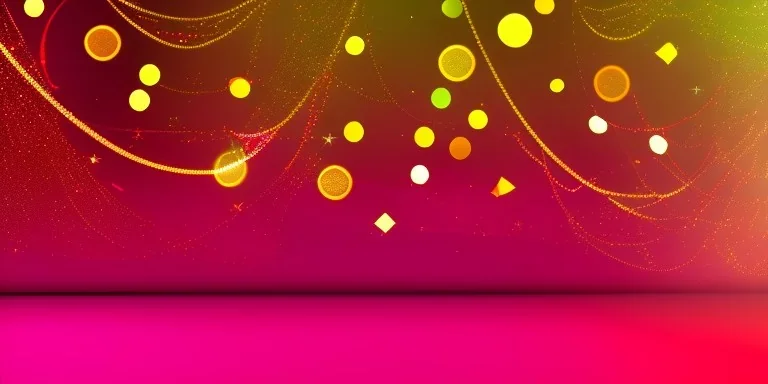 Abstract Christmas bokeh background - gold, pink blurred glitter lights - banner, header, panorama