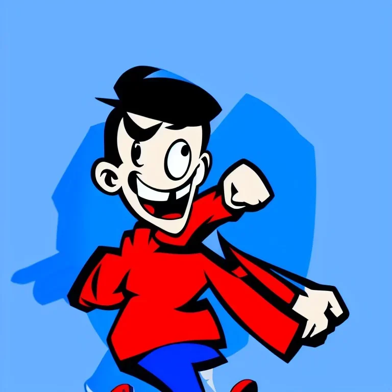 toon, mr beast, blue background