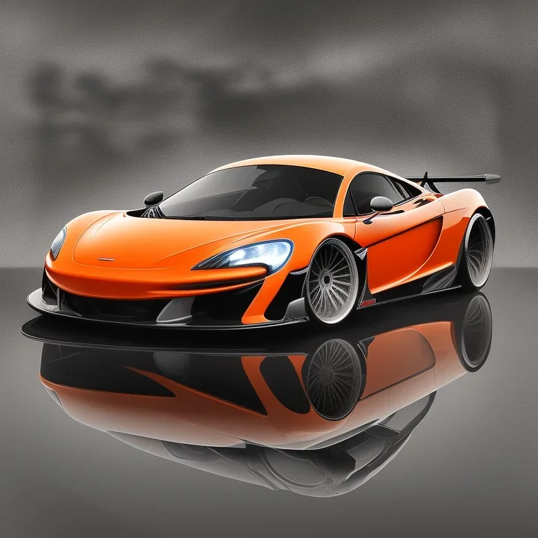 a reflection of a mclaren