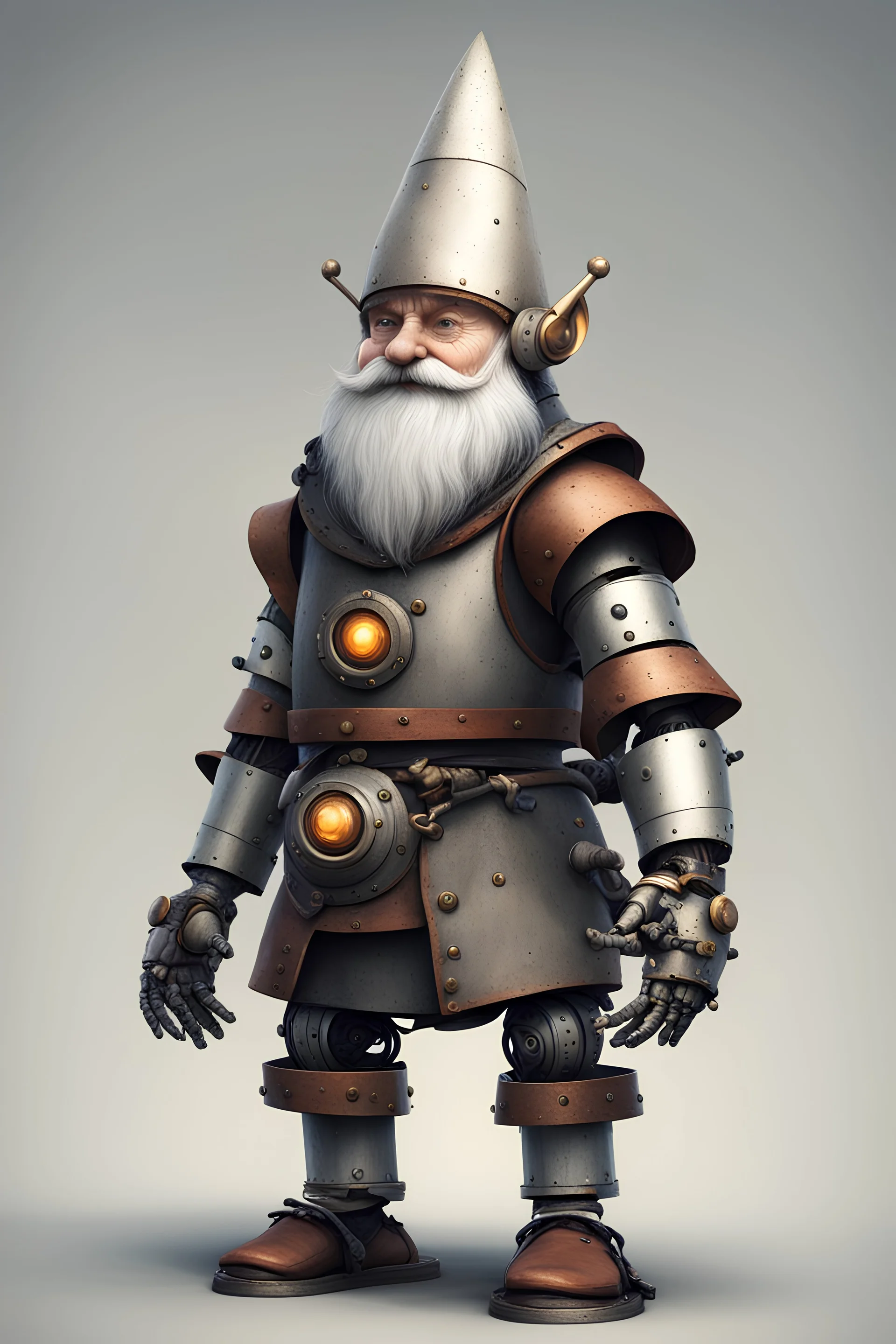 a medieval gnome as a robot