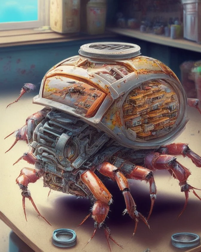 A crab which is mechanized, highly detailed with transformers art style and visuals