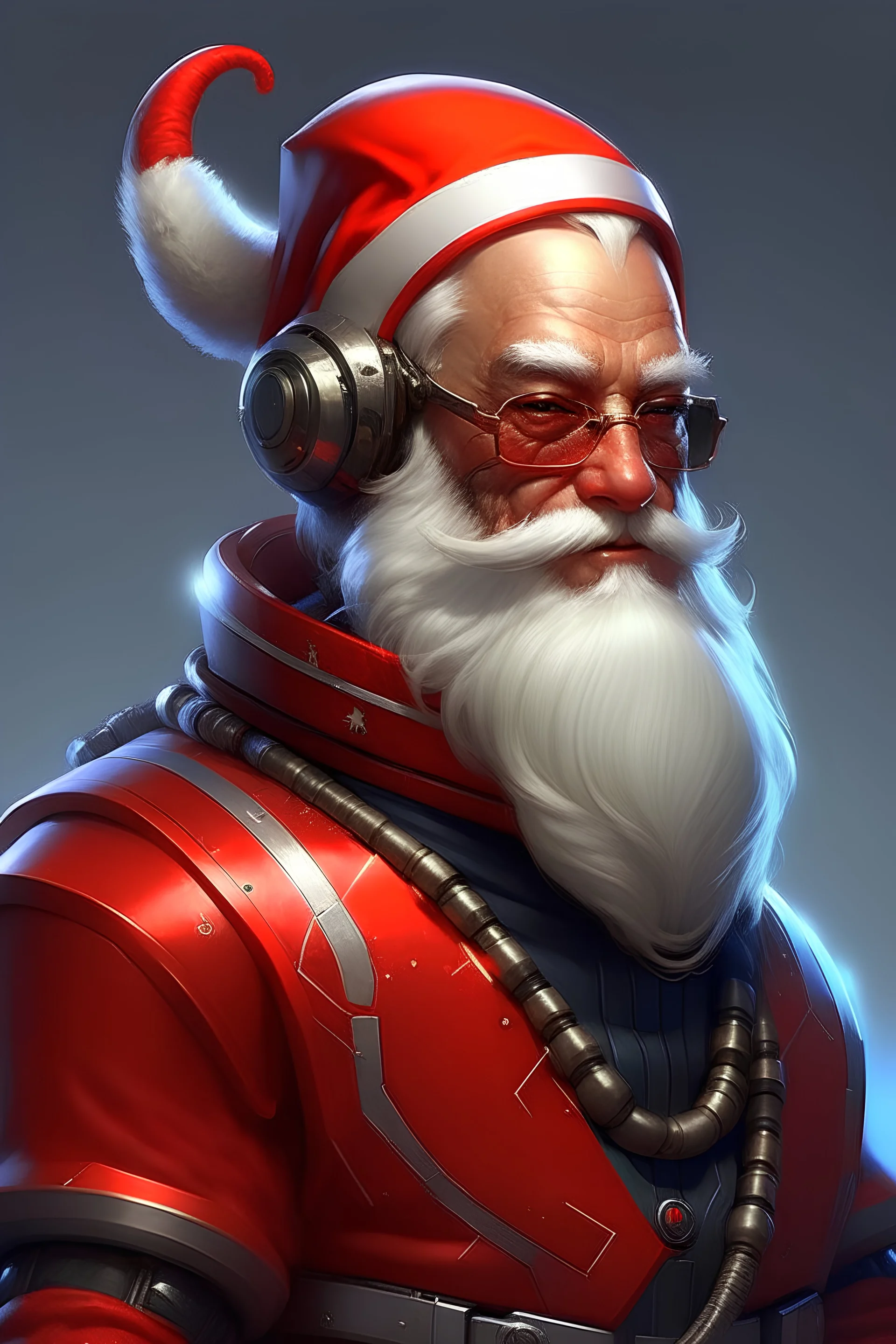 futuristic santa klauss